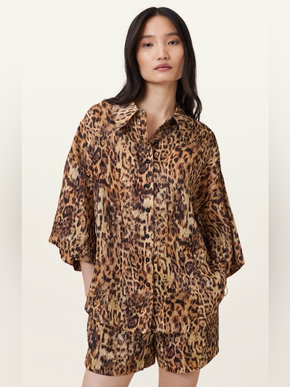 All Saints | Charli Leopard Blouse